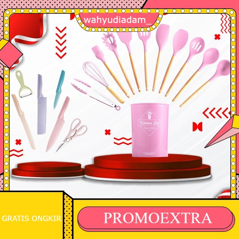 Paket Combo Merdeka Sale Spatula 12in1+Pisau set 6in1
