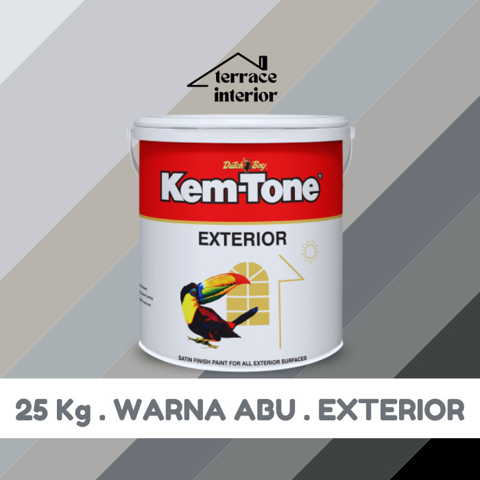 Cat Tembok Kemtone Exterior Warna Abu 25 Kg