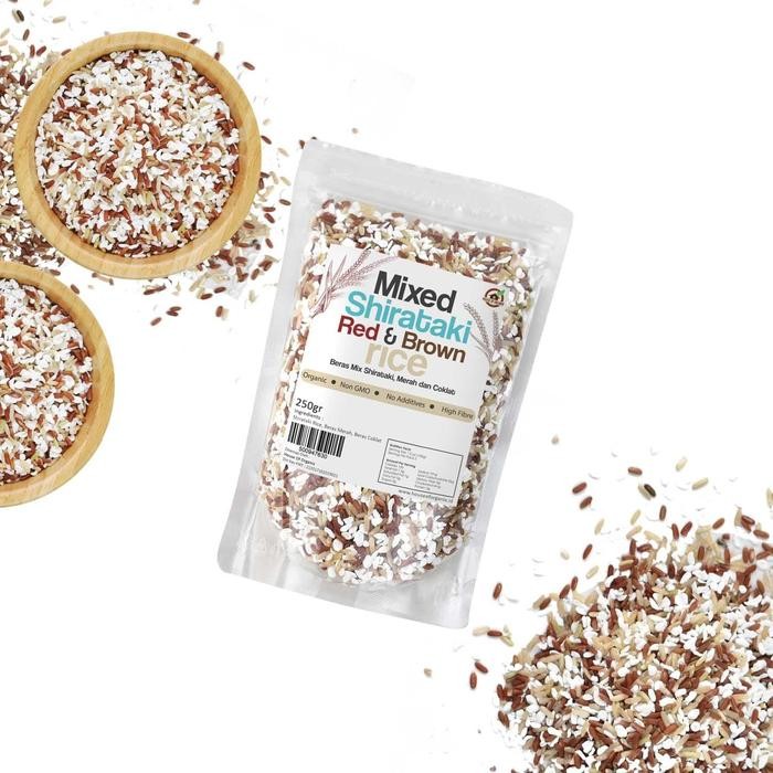 

[TERBARU] Promo Moerah~ House Of Organix Mixed Shirataki , Red And Brown Rice 250 Gr beras porang diabetes