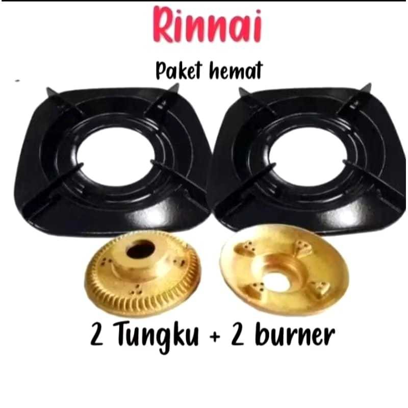 TERMURAH Paket 2 Set Tatakan Tungku Kompor Gas Rinnai Kaki 4. By Toko Indomart Store