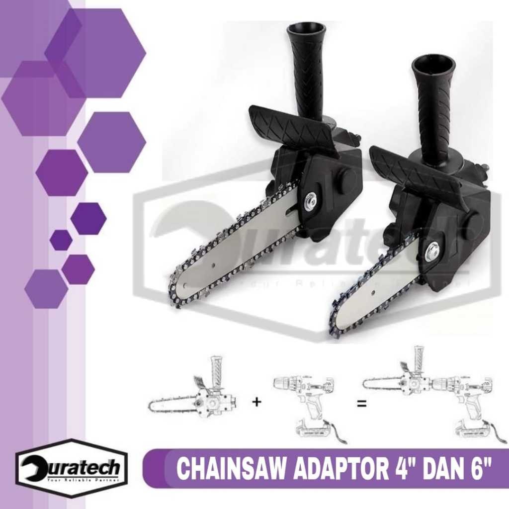 Cykat Chainsaw Adaptor Mesin Bor 4" 6" - Adapter Konverter Mesin Bor Menjadi Mesin Chain Saw 4 Inch 