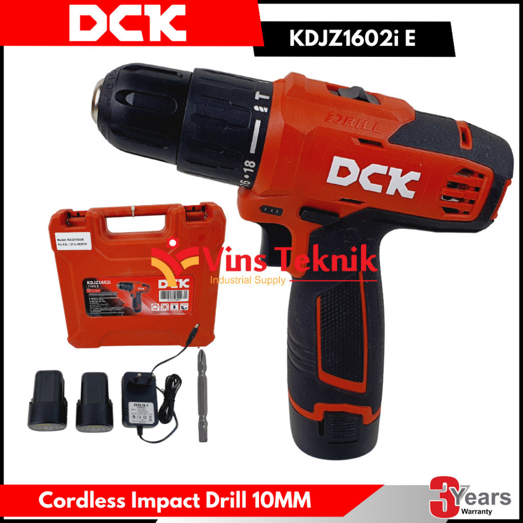 Mesin Bor Baterai Cordless Impact Drill DCK KDJZ1602i E KDJZ1602