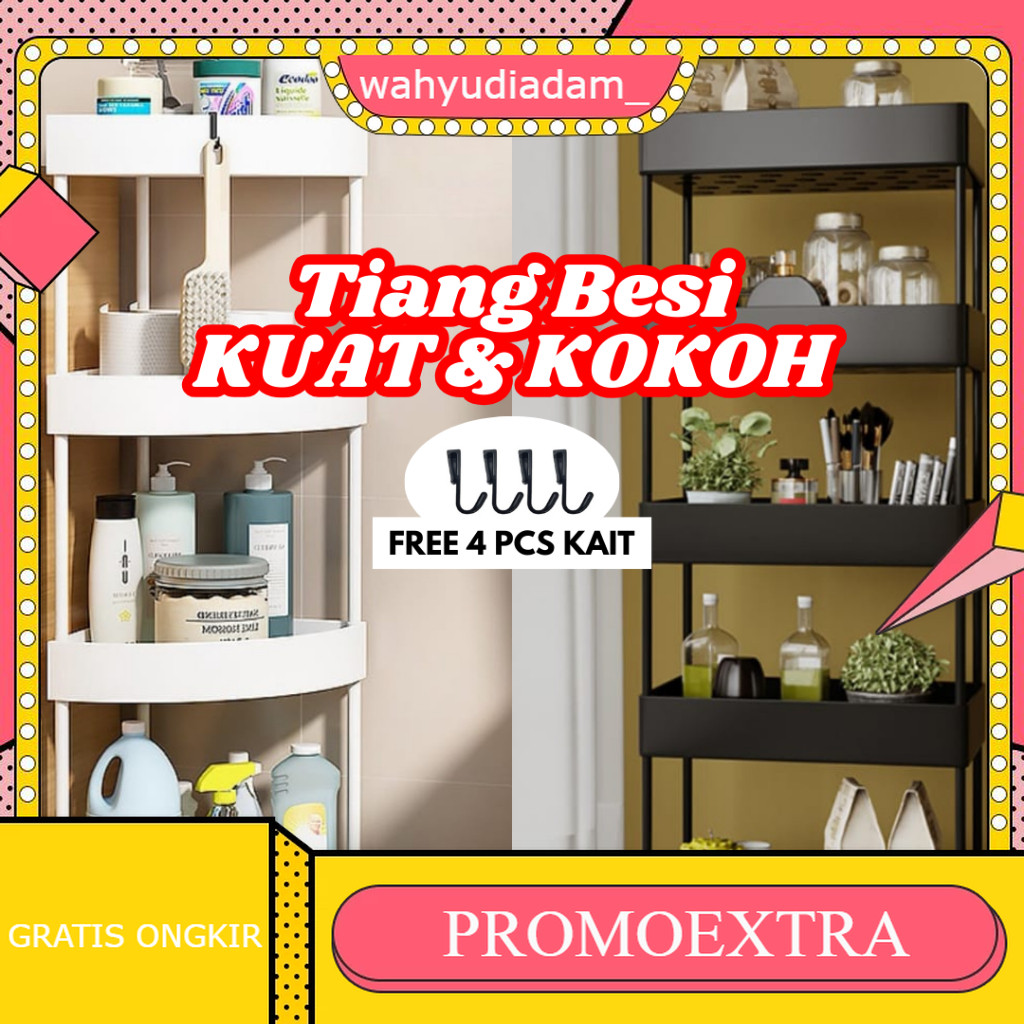 Rak Serbaguna Buku Portable / Rak 2susun / 3susun / 4susun / 5susun / Rak Bumbu Dapur / Rak Kosmetik