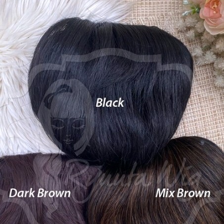 TOUPEE BOTAK TUTUP BOTAK RAMBUT PALSU COWO PRIA WIG LAKI WIG PENDEK - black