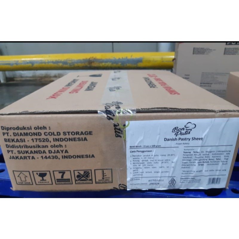 

Bonpatis Danish Pastry Sheet 15 pcs x 500gr ( 1 Dus )