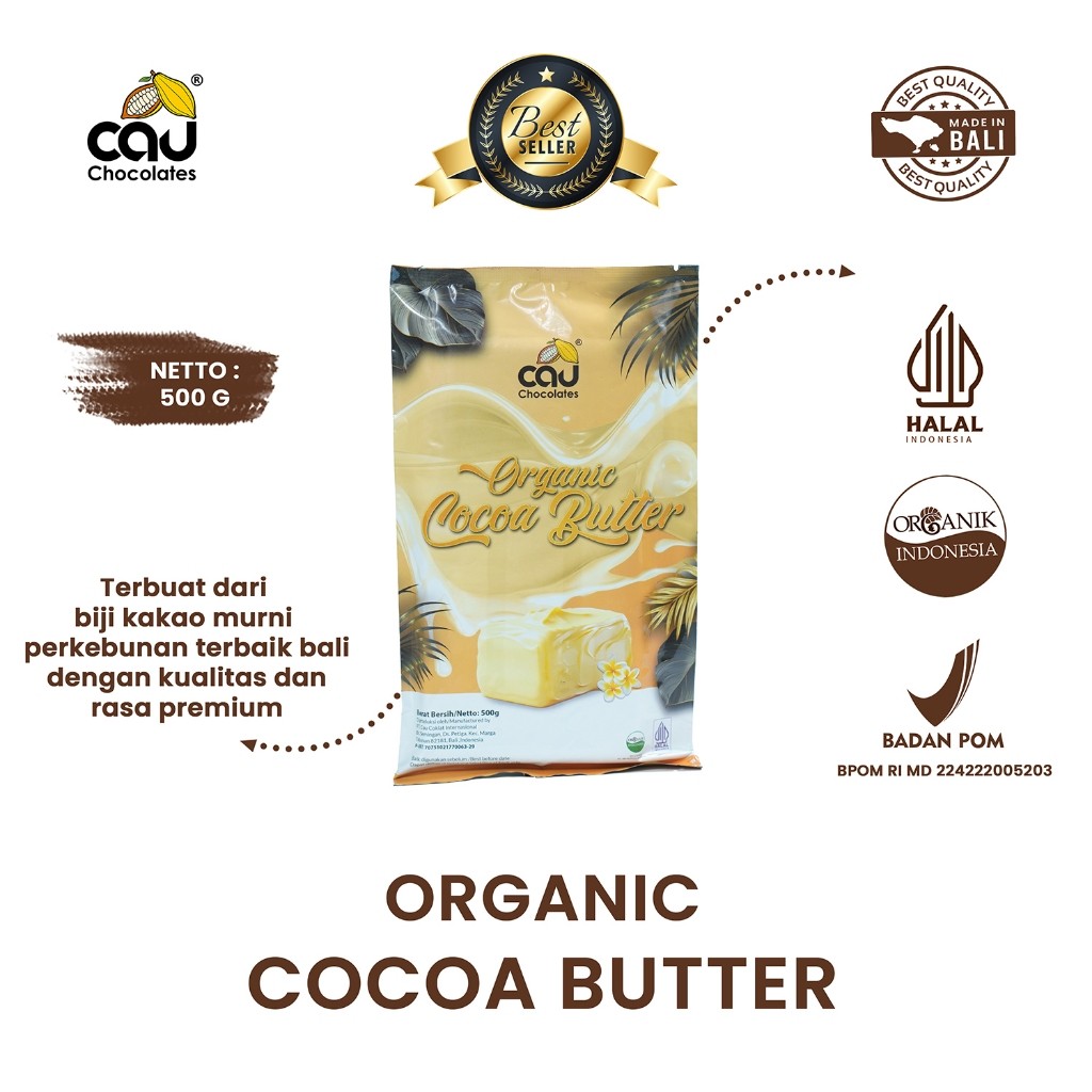 

CAU CHOCOLATES - Raw Cocoa Butter- 500 gr