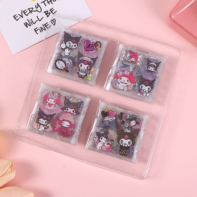 

[Whispers] HKY Mainan Sticker Tempel Kuromi Labubu DIY Kreatifitas Anak Perempuan KKV 7 5 4 Tahun