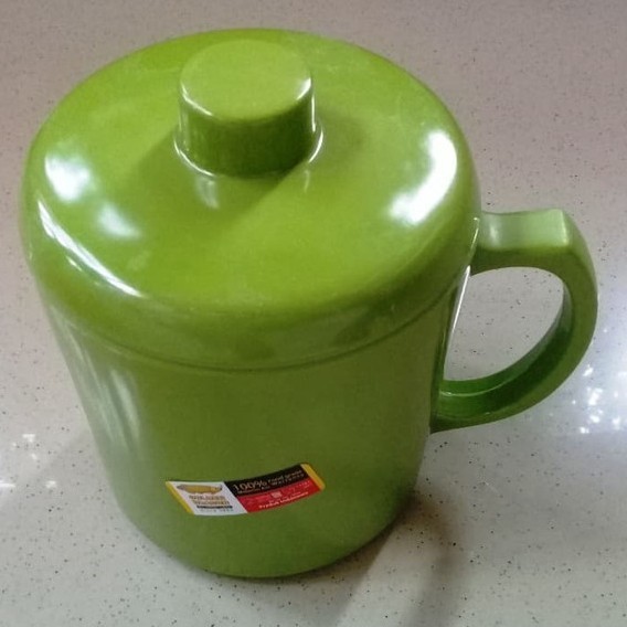 Gelas cangkir + Tutup melamin - Mug Melamine Golden Dragon B0204