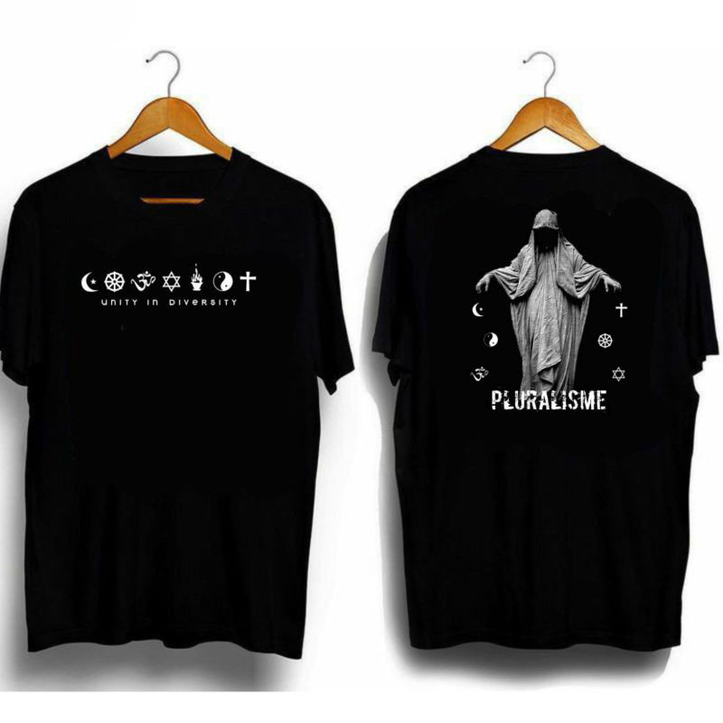 BAJU PLURALISME A2 KAOS PLURALISME AGAMA ISLAM, KRISTEN, PROTESTAN Kaos Katun