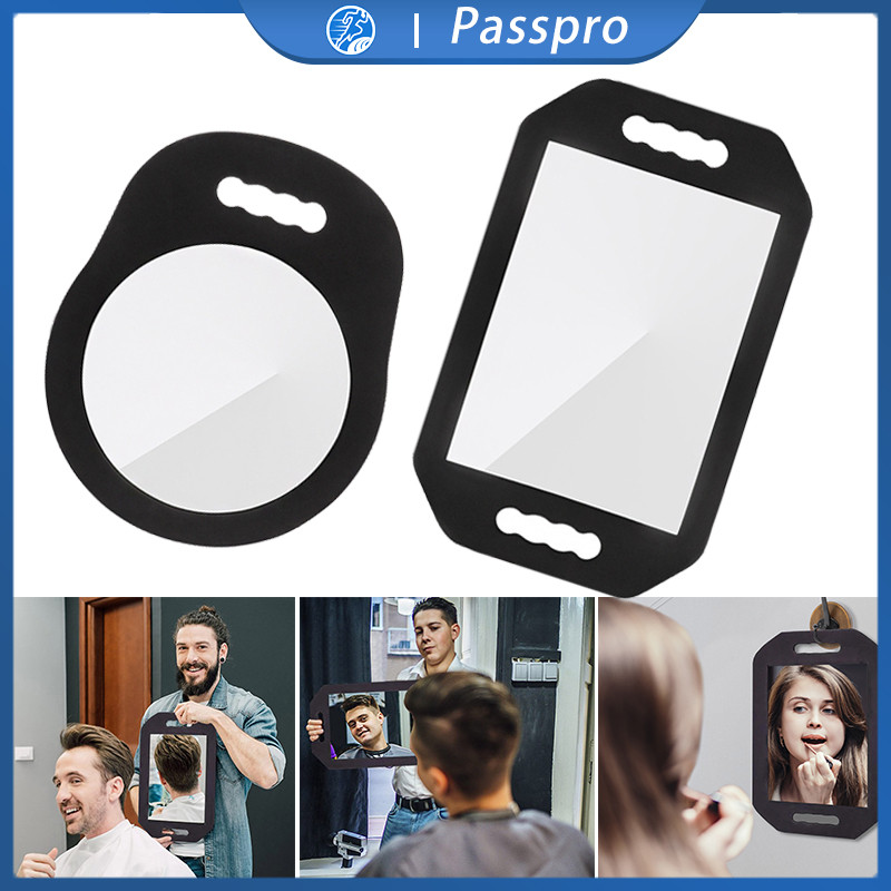 Cermin Belakang Frame Busa / Kaca Belakang Barber Salon Satu Sisi Bulat Dan Persegi