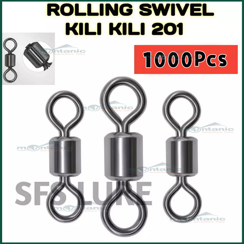 kili kili swivel snap pancing swivel pelampung swivel soft frog  Swivel kili kili 201 1000pcs Akseso