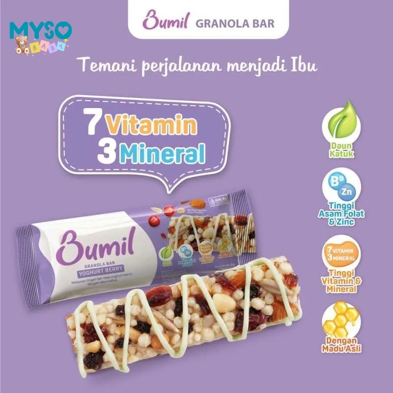 

Bumil Granola Bar Rasa yoghurt berry Snack cemilan sehat ibu hamil healthy granola