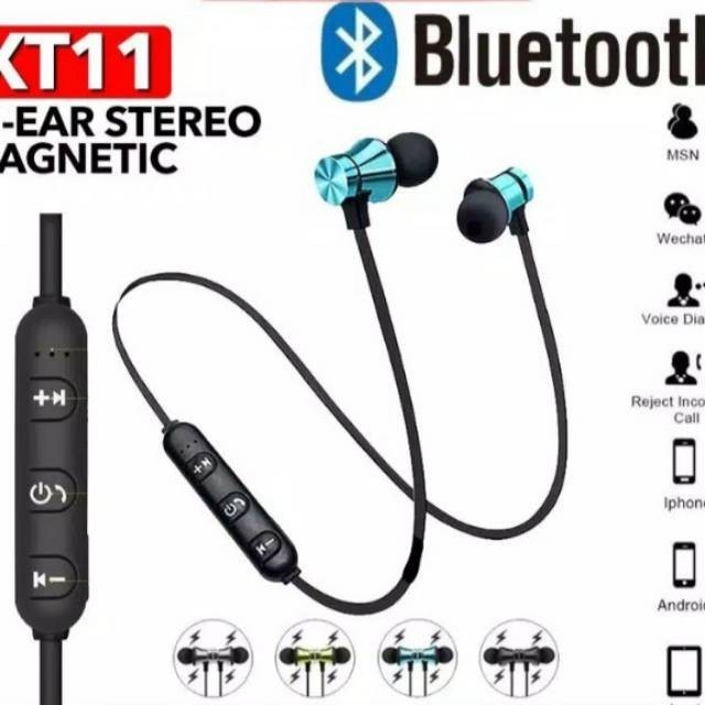 HEADSET Sport headset handsfree wireless stereo headset magnetic bluetooth.grosir pekanbaru 16