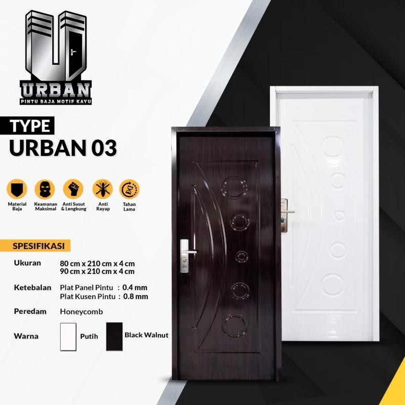 Pintu Baja FORTRESS urban 90.03 90x210 cm