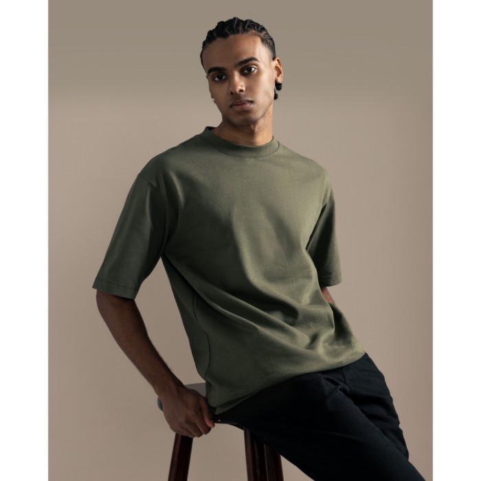 BIG SALE Broodis Kaos Army Polos Oversize 16S Heavyweight BOXY Tshirt Green - GREEN, XXL