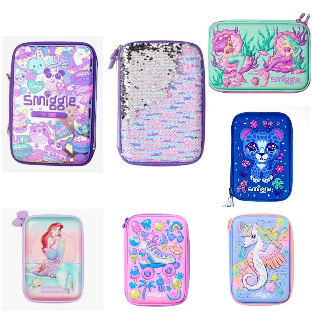 

VEROSAE_SHOP Kotak Pensil SMIGGLE Hardtop Unicorn Pencil Case Cewek