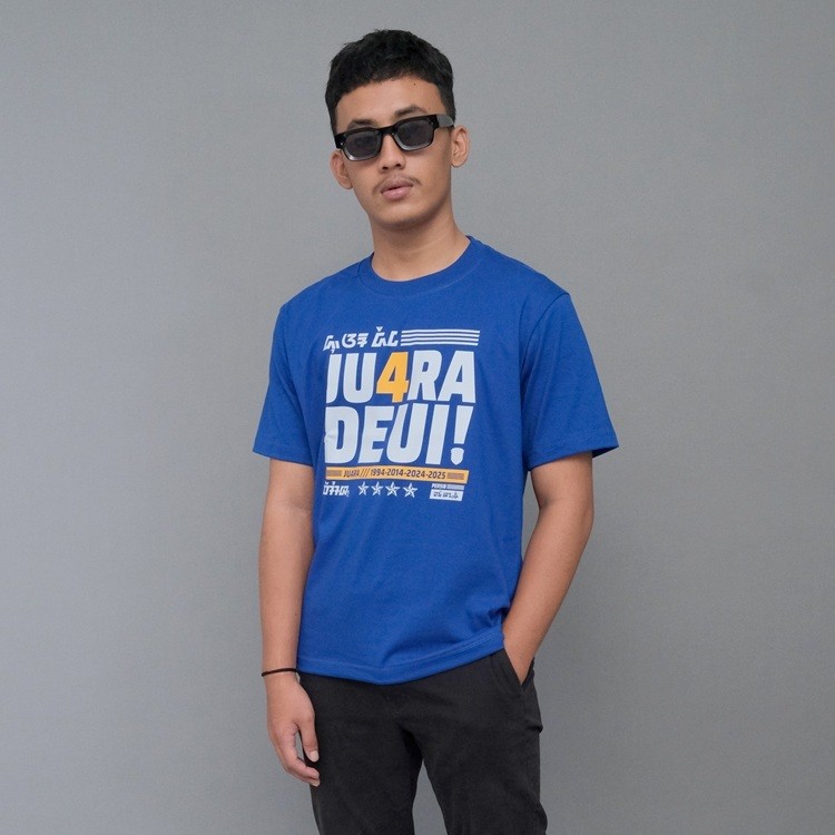 Fanatica Sport - Kaos Persib Juara Deui Aksara Sunda -  Kaos Persib Back To Back - Kaos Bola - T-Shi