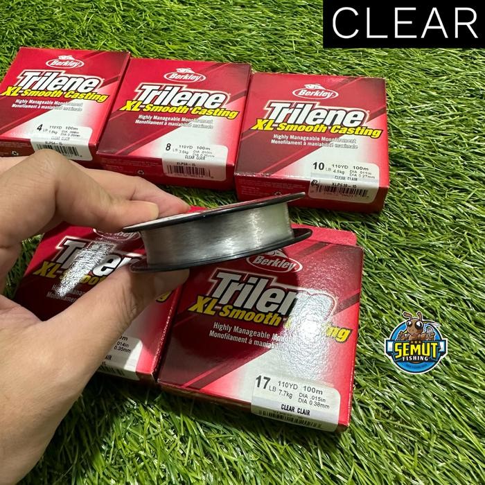 SENAR BERKLEY TRILENE XL SMOOTH CASTING 110YD CLEAR - Fluorescent Clr, 8LB 0.25mm