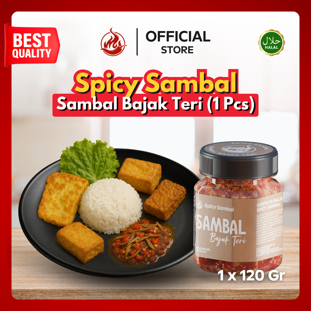 

Spicy Sambal - Sambal Bajak Teri - 120 Gr