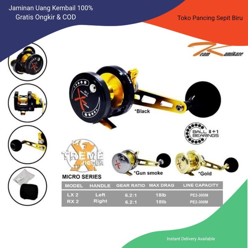 Reel OverHead Kamikaze RX/LX2 Xtreme Jigger (Micro Series) REEL PANCING | GULUNGAN PANCING | REEL CA