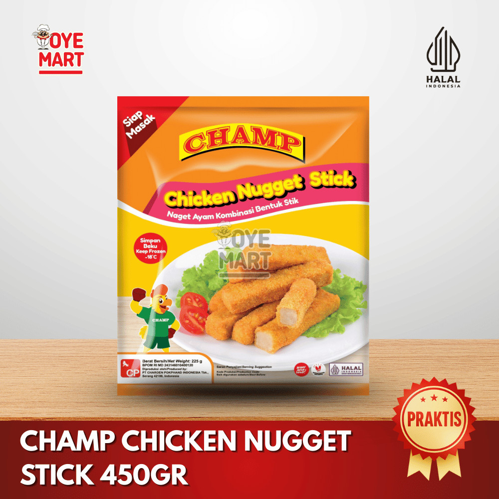 

CHAMP CHICKEN NUGGET STICK 450GR / NAGET STIK