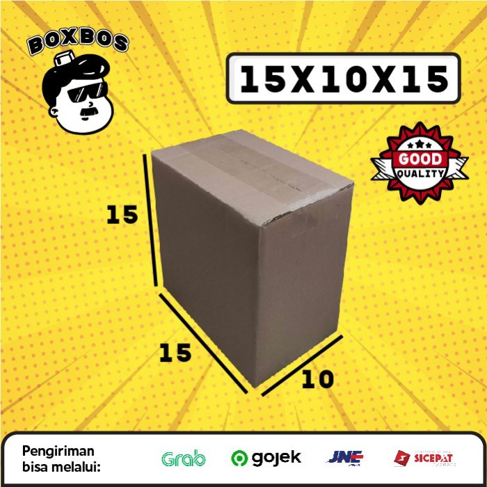 

KARDUS BOX uk 15x10x15 CM Kotak Packaging Corrugated SHEET POLOS