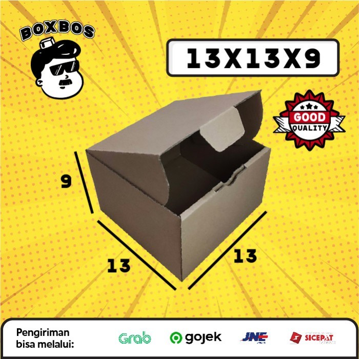 

13x13x9 CM Pizza KARDUS Corrugated Packaging Box packing Diecut