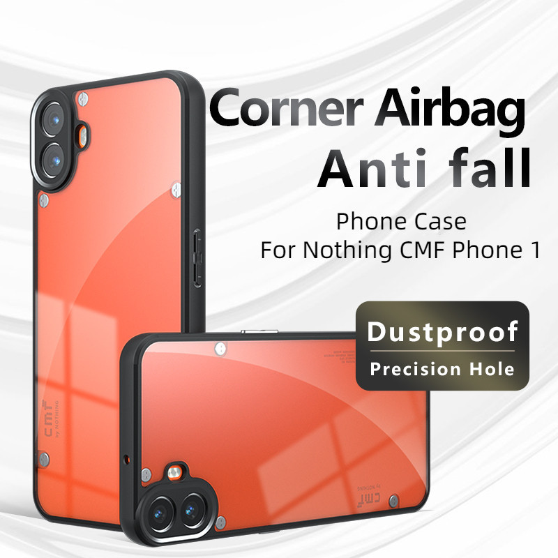 Untuk Tidak Ada CMF Phone 1 Casing Kulit-Rasa Matte Frosted Transparent Case Untuk CMF Phone1 AirBag