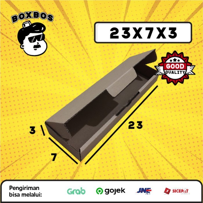 

23x7x3 CM Pizza KARDUS Corrugated Packaging Box packing Diecut