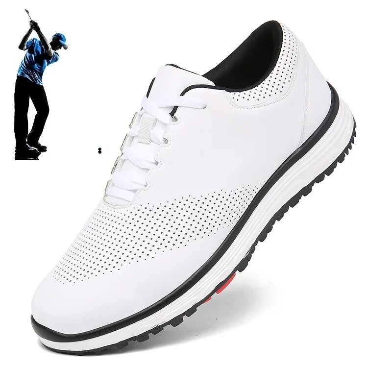 Sepatu Golf profesional pria dan wanita, sepatu rumput Non Slip, sepatu olahraga Golf, sepatu latiha