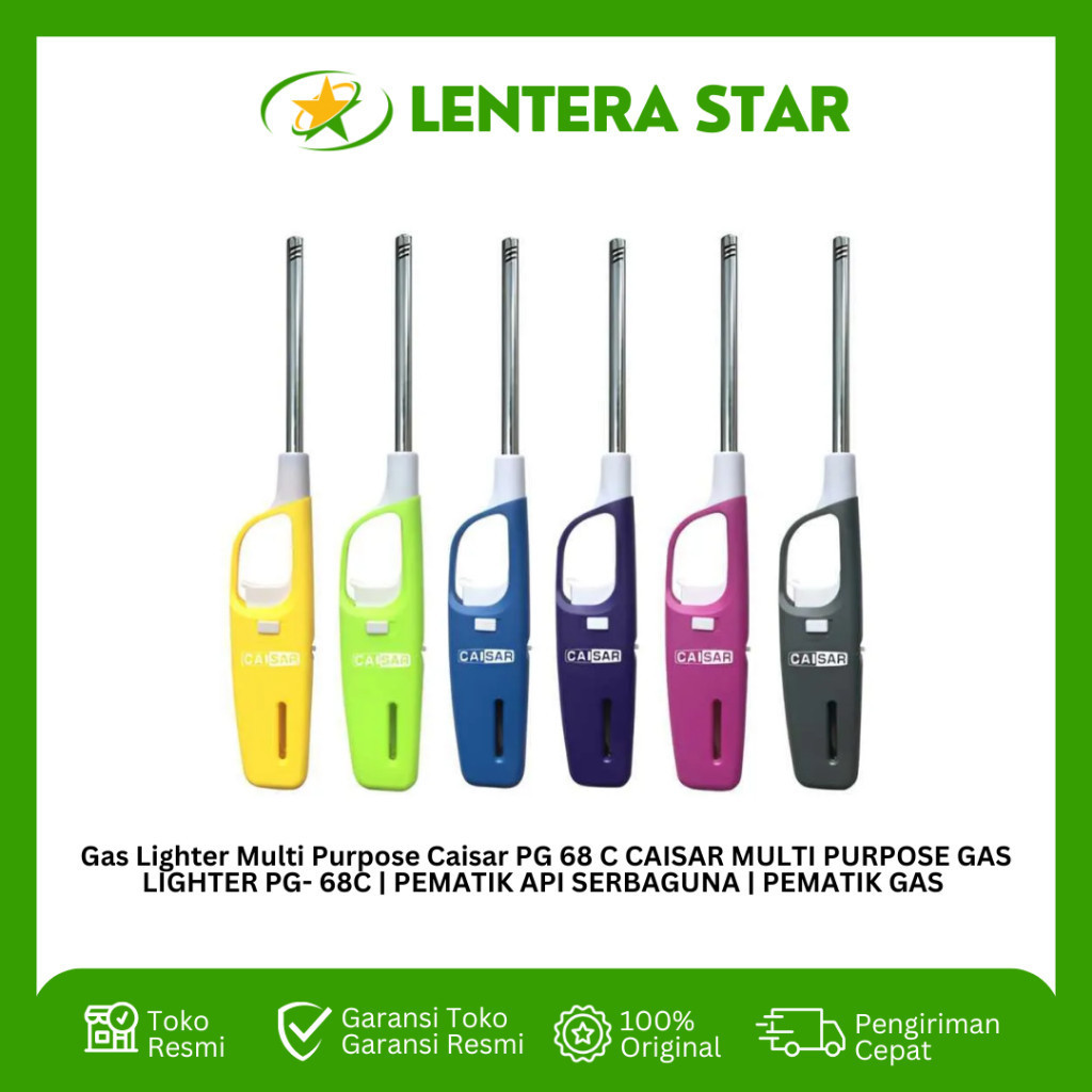 Gas Lighter Multi Purpose Caisar PG 68 C / Hi Cook CAISAR/HI COOK/UTU MULTI PURPOSE GAS LIGHTER