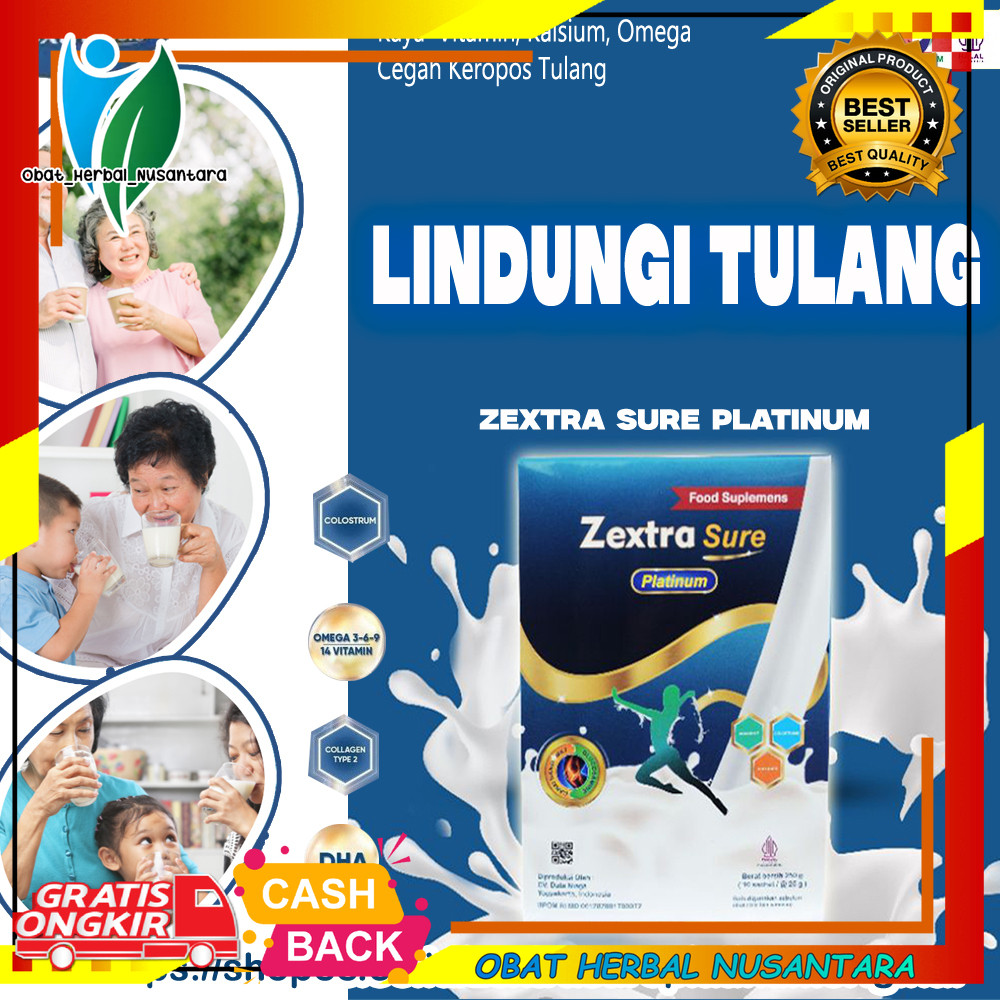 

Susu Kaya Vitamin, Kalsium, Omega Cegah Keropos Tulang Dewasa Orang Tua ZEXTRA SURE GOLD PLATINUM MILK SUSU UNTUK MENGOBATI TULANG DAN SENDI 1 BOX