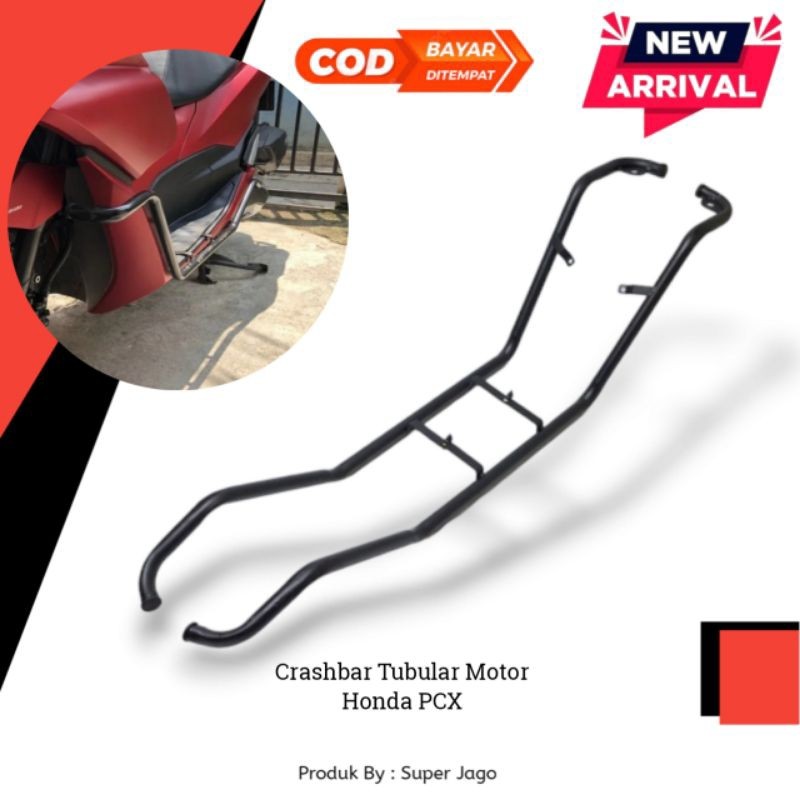 Crashbar Tubular PCX 150 PCX 160 Plus Dudukan Lampu Tembak