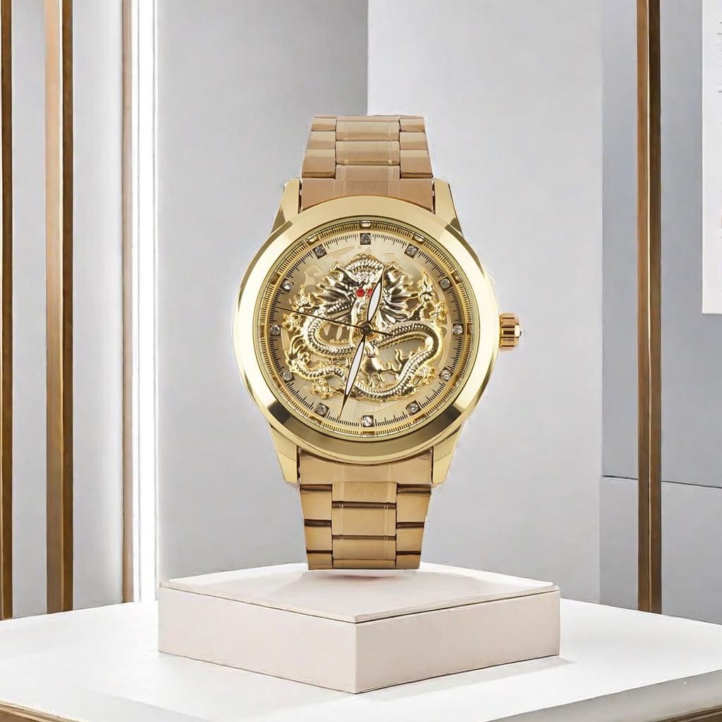 JAM TANGAN PRIA ZIGMA ZZ116003J1 ASLI DENGAN DESAIN NAGA ELEGAN, TAHAN AIR, MATERIAL METAL PREMIUM -