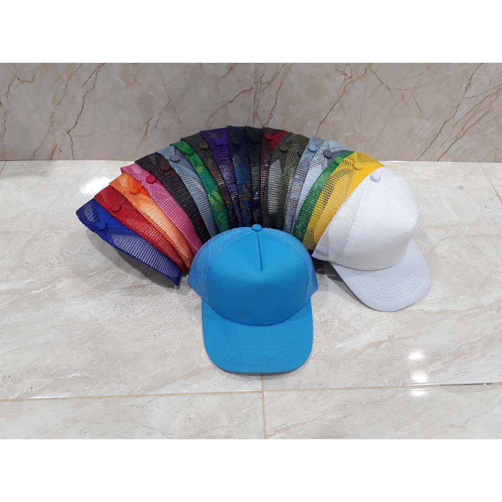 TOPI JARING TRUCKER BASEBALL CAP POLOS PRIA WANITA DEWASA BISBOL CEWEK DISTRO COWOK LAKI LAKI WARNA 