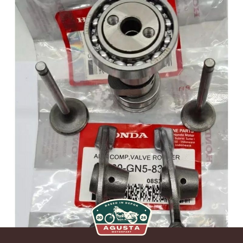 Paket Noken As + Pelatuk Klep + Klep Set Honda Astrea Grand Prima Supra X Lama Supra Fit Lama Motor 