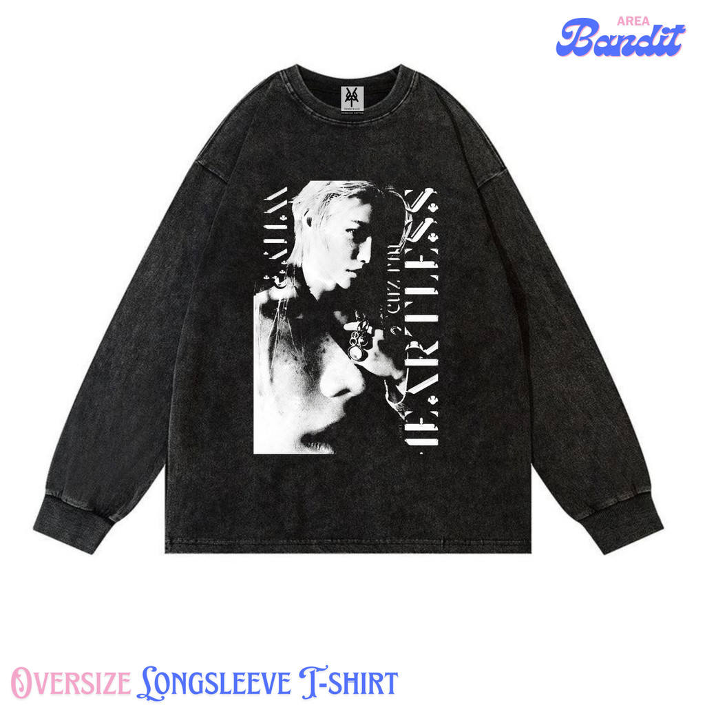 Bandit Area "Stray kids felix fearless" Oversize Longsleeve T-shirt Vintage tee