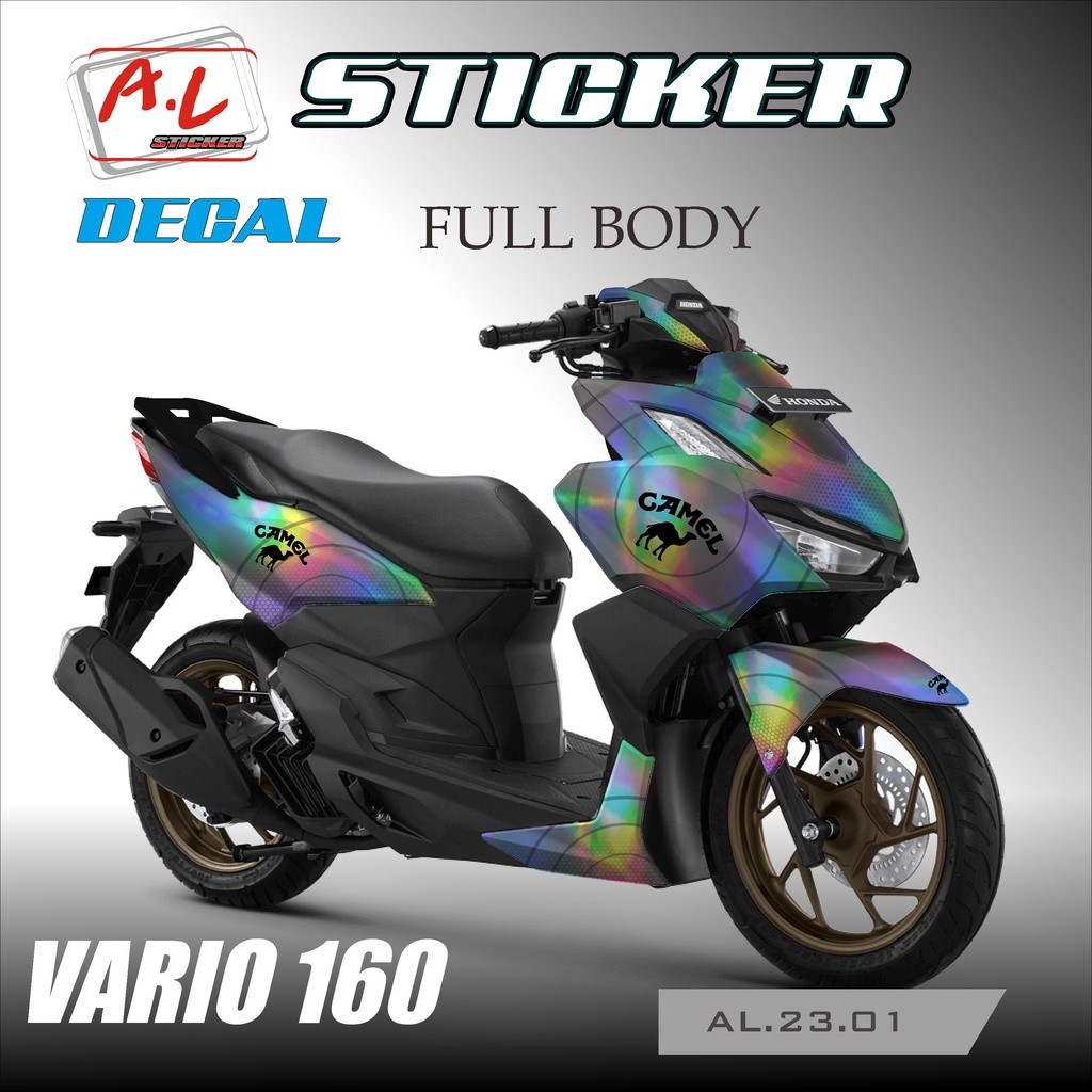 striping ( COD ) Decal Dekal Sticker Motor  Vario 160 New Full Body desan POLOS terbaru keren ter fa