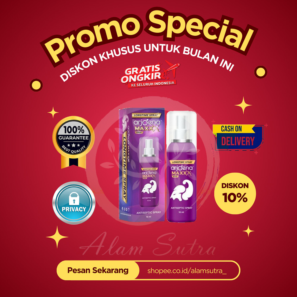 ARJOENA SPRAY (ASLI BPOM) DUREVEL SPRAY OBAT KUAT OLES PALING AMPUH