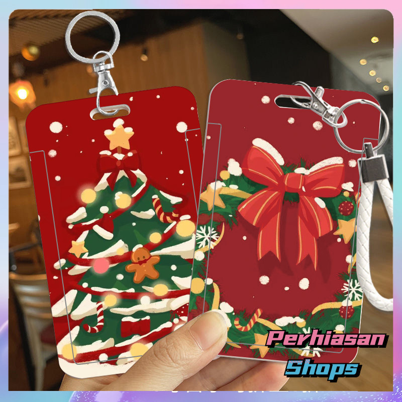 

ID CARD HOLDER MOTIF KAWAII TEMPAT KARTU PHOTOCARD PHOTO CARD Dilengkapi Dengan Tali Tangan Berkualitas Tinggi Mendukung Diskon Untuk Pembelian Grosir, Natal berwarna merah api dan pohon Natal yang indah