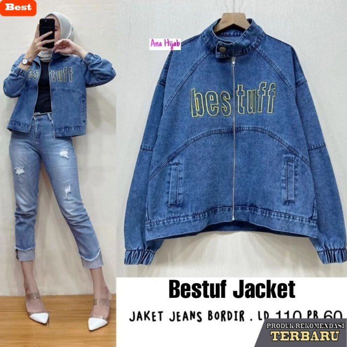 jaket jeans wanita NEW BESTUF JACKET JEANS WANITA DEWASA MODIS KEKINIAN BESTSELLER
