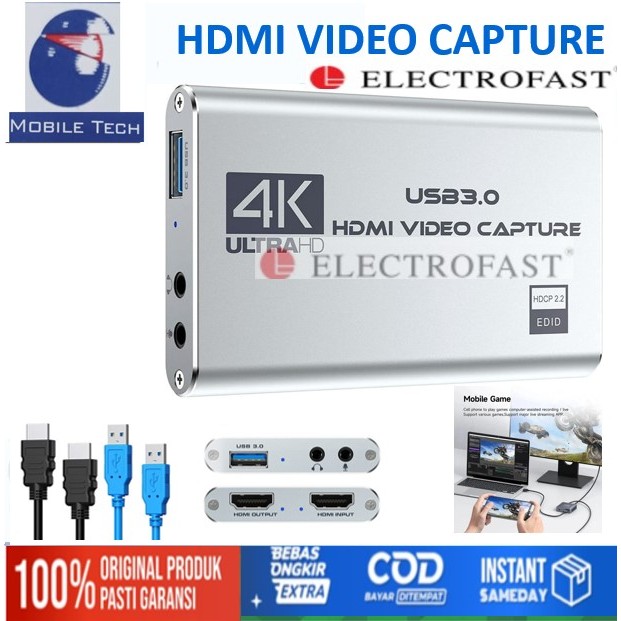 HDMI VIDEO CAPTURE USB 3.0 UHD 4K WITH AUDIO CAPTURE CARD RECORD