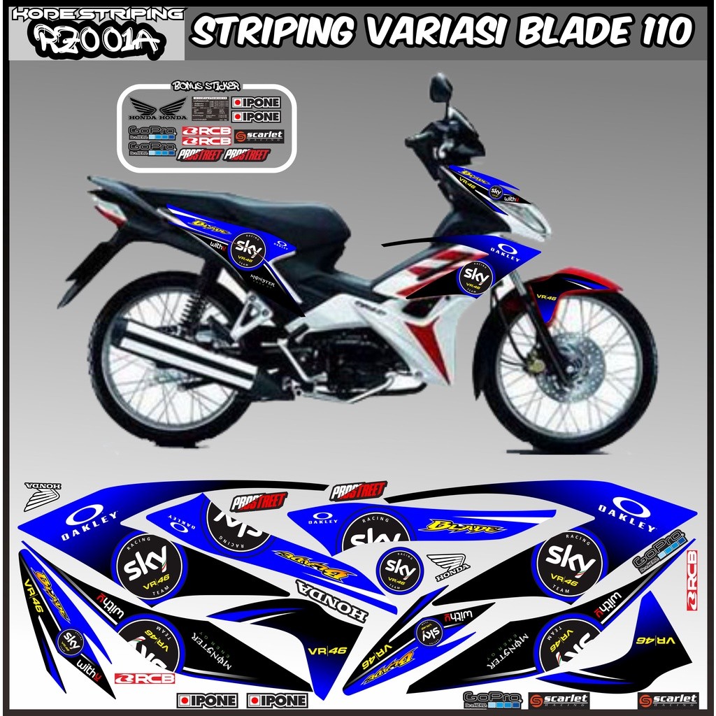 STRIPING BLADE 110  DECAL BLADE 110 STIKER MOTOR VARIASI BLADE 110