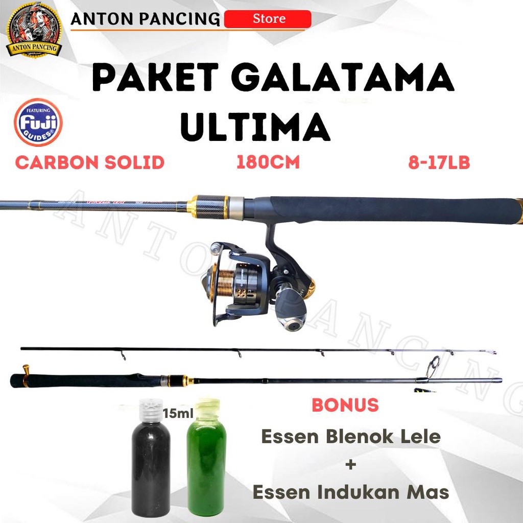 Joran Set Galatama Tornado Ultima Fuji 180cm + Golden Fish Tiger B 3000 +Essen Blenok & Indukan Mas