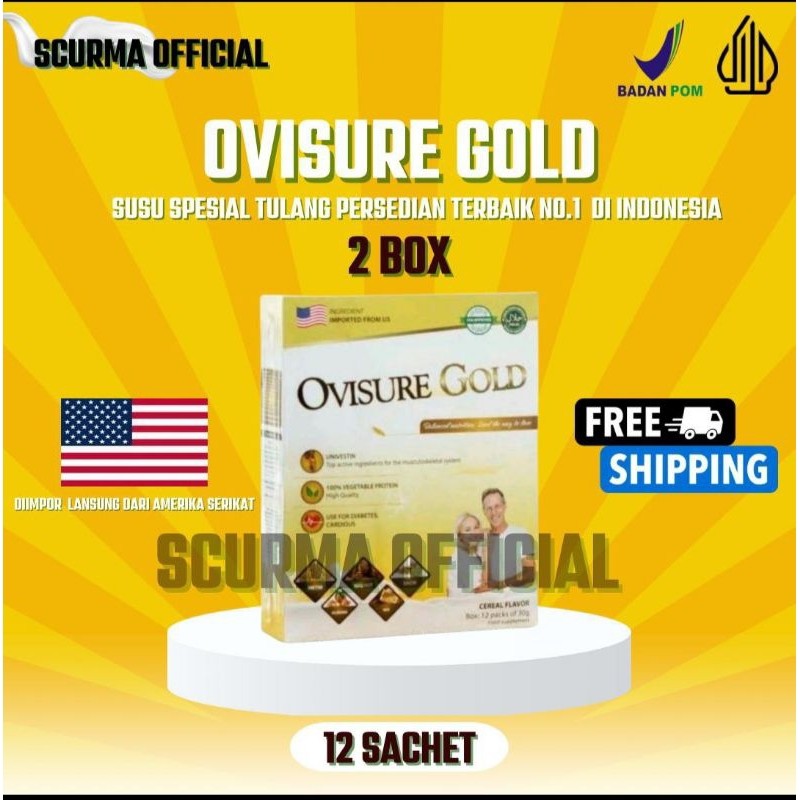 

( 1 Box ) OVISURE GOLD SUSU OBAT VITAMIN TULANGDAN SENDI SYARAF KEJJEPIT KERAM ORIGINAL USA