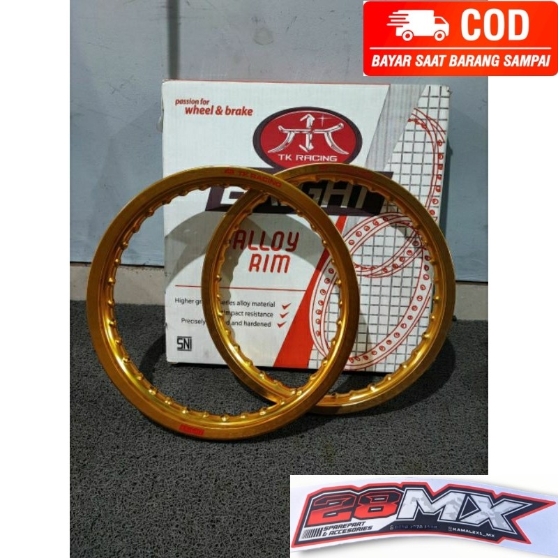 28MX PROMO VELG PELAK TK RACING ORI ASLI UKURAN 140 160 RING 14 BISA UNTUK MIO VARIO BEAT SCOOPY SPI