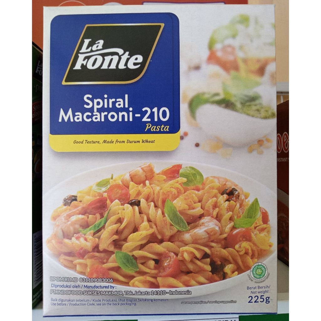 

La Fonte Macaroni Spiral 225gr (Tanpa Bumbu)