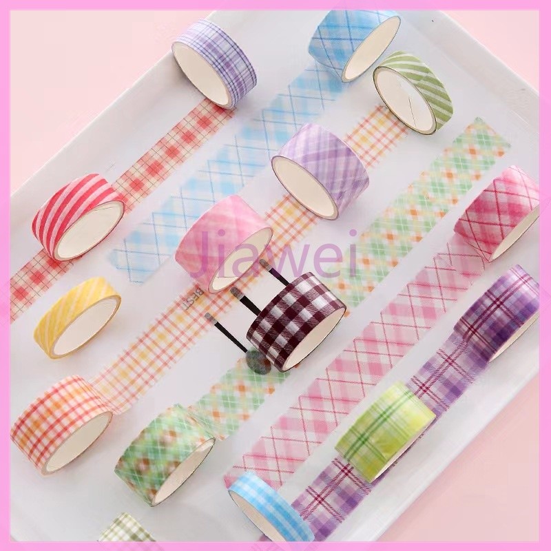 

Jiawei 6 Gulungan Pita Kertas Dekoratif Selotip Jurnal Buku Tempel DIY