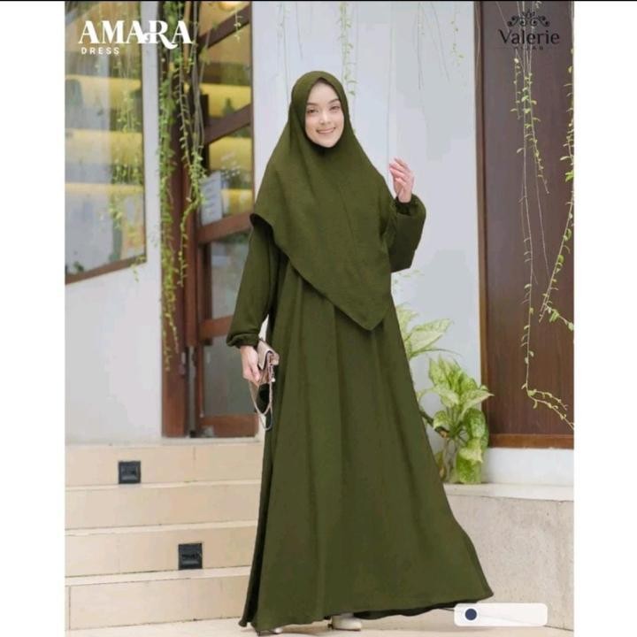 AMARA-Gamis Set Hijab Crinkle Airflow