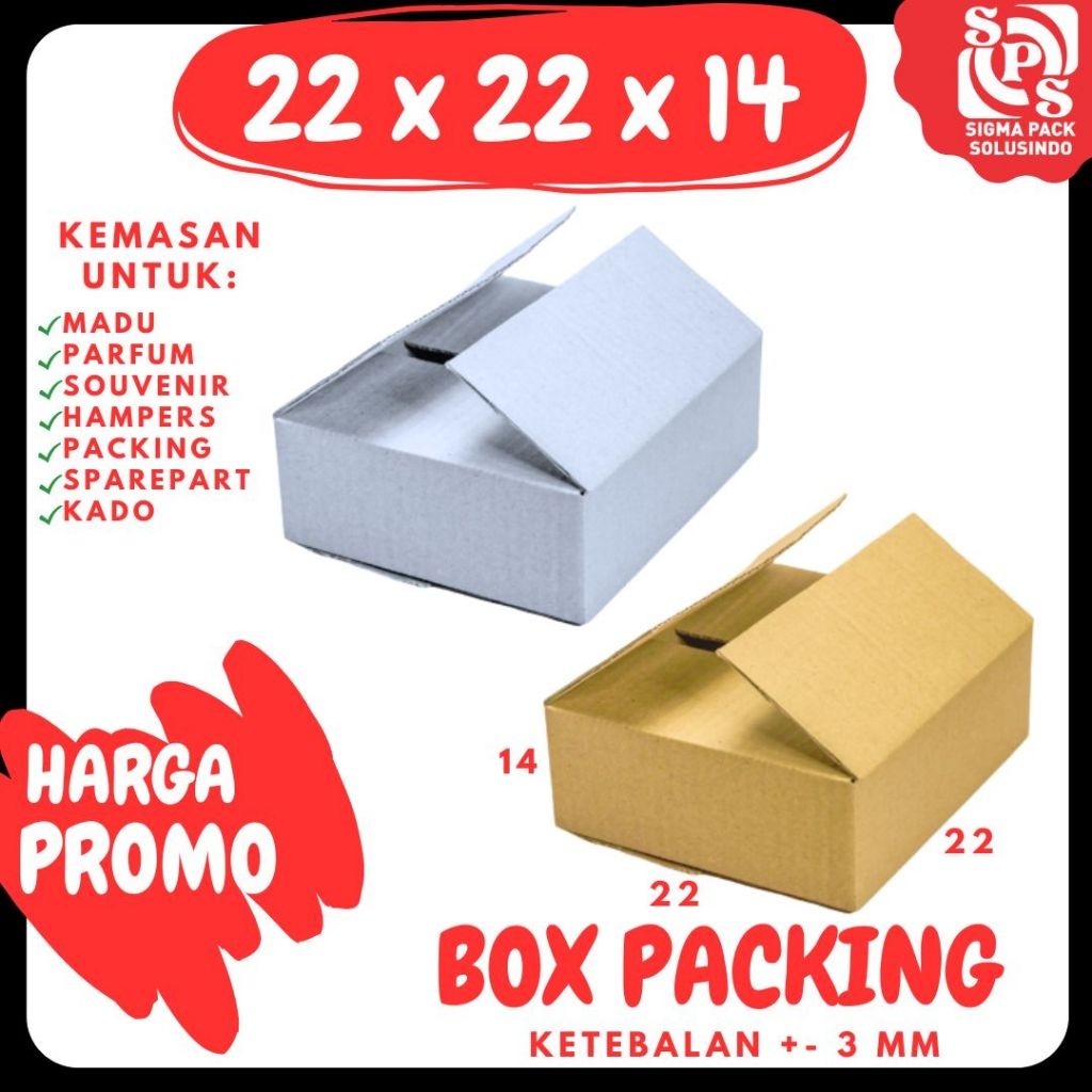 

Kardus 22x22x14 Packing Olshop Box A1 Dus Kotak Kemasan Box Aksesoris Souvenir Sparepart Madu Parfum VICTORY JPN
